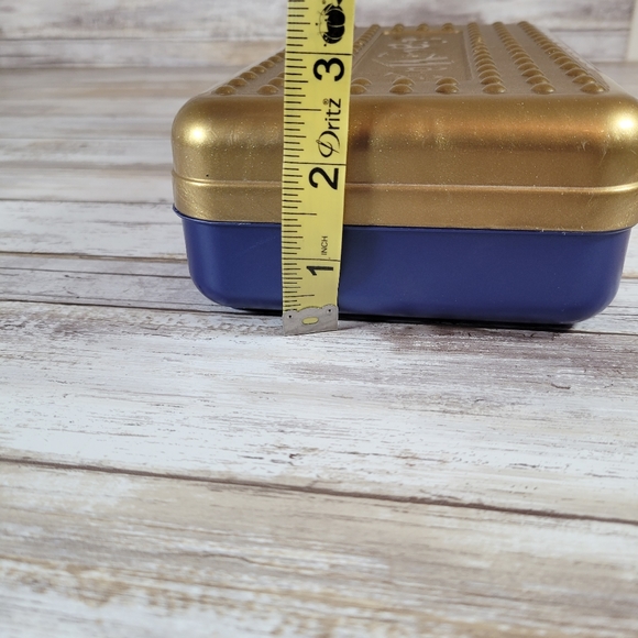 Spacemaker Pencil Box Blue & Gold Made In USA - Picture 16 of 16